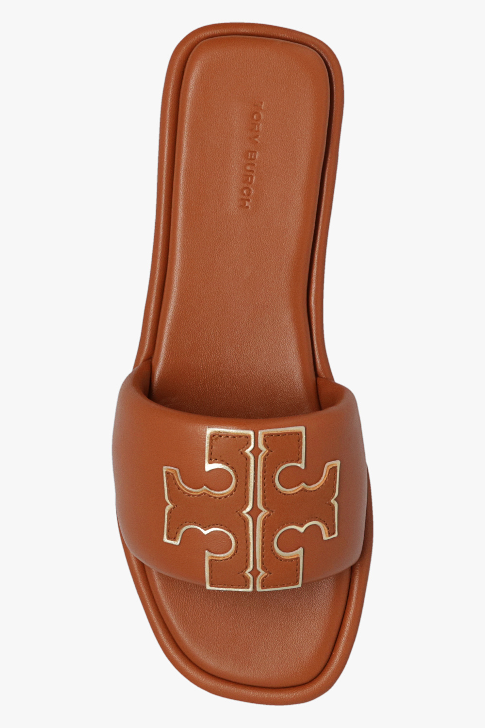 Tory Burch Leather slides with logo Women s Shoes Vitkac